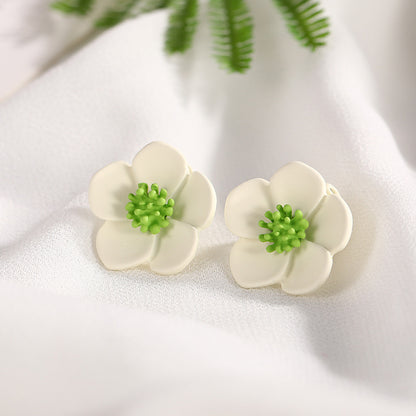 1 Pair Sweet Flower Stoving Varnish Alloy Ear Cuffs