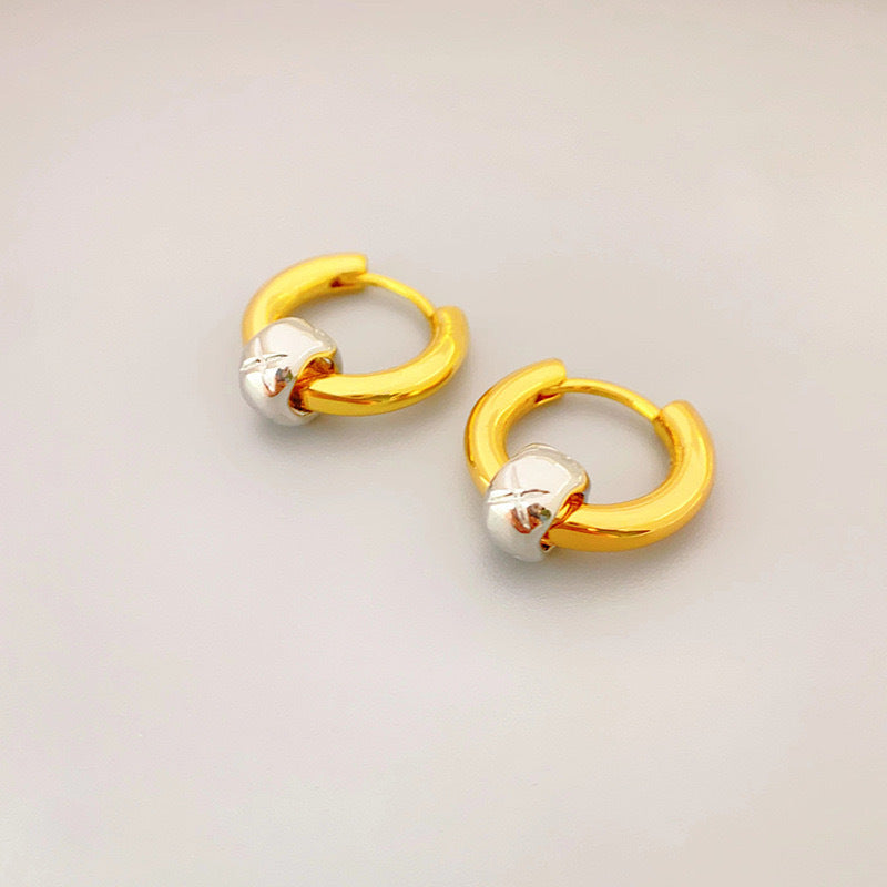 1 Pair Simple Style Geometric Copper 18K Gold Plated Earrings