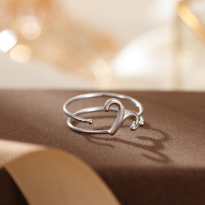 Sterling Silver Simple Style Constellation Plating Open Rings