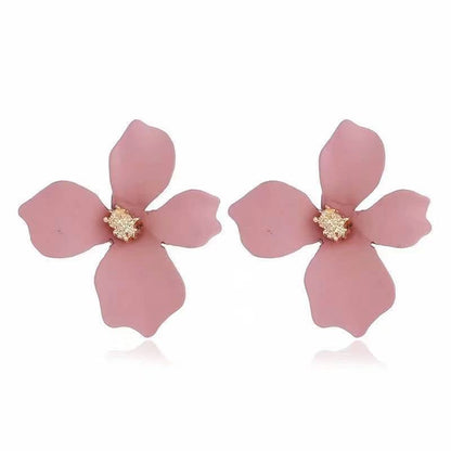 1 Pair Sweet Flower Stoving Varnish Alloy Ear Studs