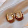 1 Pair Elegant Simple Style Geometric Plating Tiger Eye Drop Earrings Ear Studs