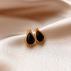 1 Pair Elegant Simple Style Geometric Plating Tiger Eye Drop Earrings Ear Studs