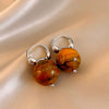 1 Pair Elegant Simple Style Geometric Plating Tiger Eye Drop Earrings Ear Studs