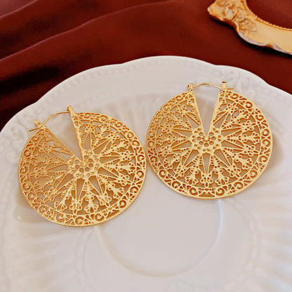 1 Pair Elegant Vintage Style Geometric Plating Alloy Drop Earrings