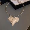 Exaggerated Simple Style Heart Shape Alloy Plating Women's Earrings Necklace