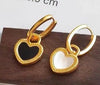 Titanium Steel Simple Style Heart Shape Plating Earrings Necklace