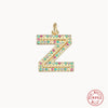 Sterling Silver Vintage Style Letter Zircon