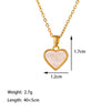 Titanium Steel 18K Gold Plated Casual Simple Style Commute Dolphin Flower Butterfly Inlay Artificial Rhinestones Shell Pendant Necklace