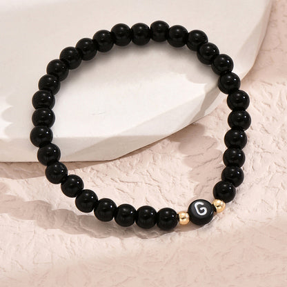 Simple Style Letter Resin Beaded Women's Bracelets