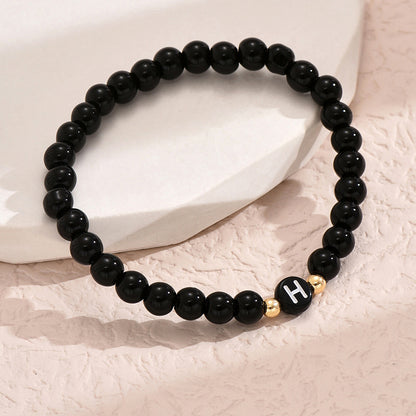 Simple Style Letter Resin Beaded Women's Bracelets