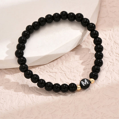 Simple Style Letter Resin Beaded Women's Bracelets