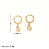 1 Pair Vintage Style Simple Style Irregular Inlay Stainless Steel Zircon White Gold Plated Gold Plated Drop Earrings