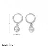 1 Pair Vintage Style Simple Style Irregular Inlay Stainless Steel Zircon White Gold Plated Gold Plated Drop Earrings