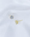 1 Pair Simple Style Geometric Plating Inlay Sterling Silver Zircon Ear Studs