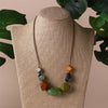 Classical Irregular Geometric Color Block Resin Women's Pendant Necklace