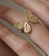 Sterling Silver Simple Style Butterfly Plating Open Rings