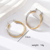 1 Pair Sweet Pastoral Simple Style Twist Stainless Steel Earrings