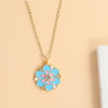 Copper Simple Style Classic Style Color Block Inlay Zircon Pendant Necklace