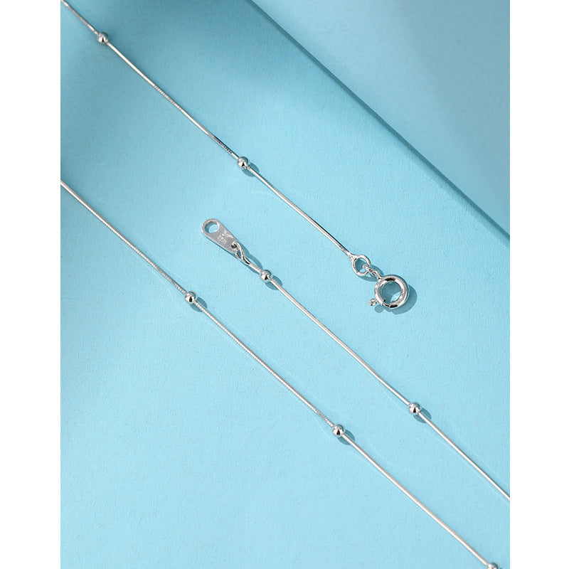 Sterling Silver Simple Style Geometric Plating Necklace