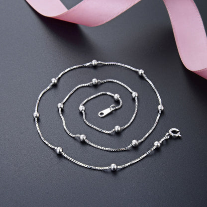 Sterling Silver Simple Style Geometric Plating Necklace