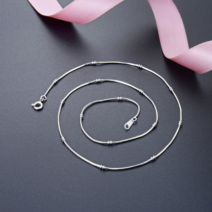 Sterling Silver Simple Style Geometric Plating Necklace