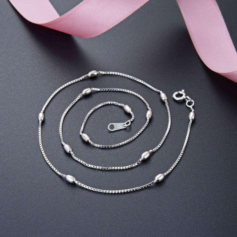 Sterling Silver Simple Style Geometric Plating Necklace