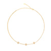 Sterling Silver 18K Gold Plated Simple Style Flower Inlay Artificial Pearls Zircon Necklace