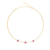 Sterling Silver 18K Gold Plated Simple Style Flower Inlay Artificial Pearls Zircon Necklace