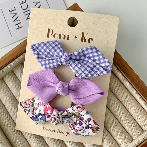Kid'S Sweet Bow Knot Alloy Cloth Hair Clip