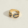 Wholesale Vintage Style Simple Style Commute Geometric Copper Inlay 14K Gold Plated Zircon Open Rings