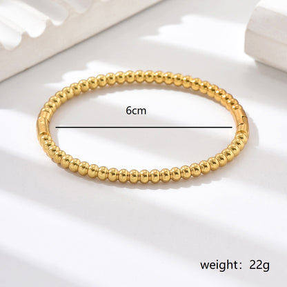 Stainless Steel Modern Style Simple Style Solid Color Solid Color Bangle