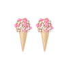 1 Pair Sweet Ice Cream Enamel Imitation Pearl Alloy Ear Studs