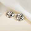 1 Pair Simple Style Classic Style Argyle Stainless Steel 14K Gold Plated Ear Studs