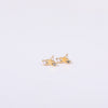 1 Pair Simple Style Star Inlay Stainless Steel Zircon Gold Plated Ear Studs