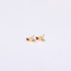 1 Pair Simple Style Star Inlay Stainless Steel Zircon Gold Plated Ear Studs