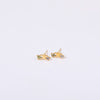 1 Pair Simple Style Star Inlay Stainless Steel Zircon Gold Plated Ear Studs