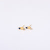 1 Pair Simple Style Star Inlay Stainless Steel Zircon Gold Plated Ear Studs