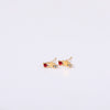 1 Pair Simple Style Star Inlay Stainless Steel Zircon Gold Plated Ear Studs