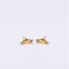 1 Pair Simple Style Star Inlay Stainless Steel Zircon Gold Plated Ear Studs