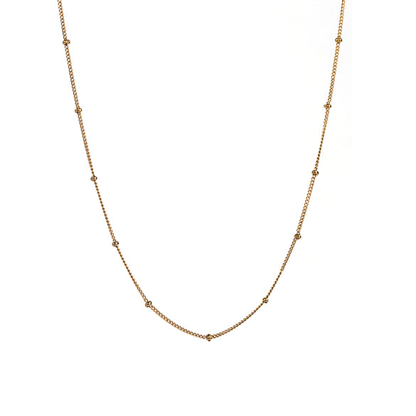 Casual Simple Style Solid Color Stainless Steel 18k Gold Plated Necklace