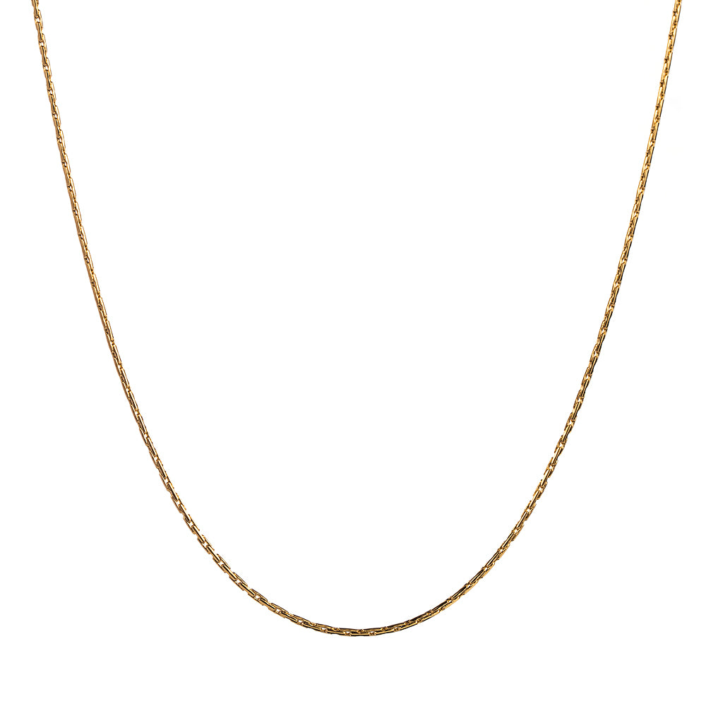 Casual Simple Style Solid Color Stainless Steel 18k Gold Plated Necklace