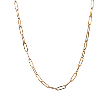 Casual Simple Style Solid Color Stainless Steel 18k Gold Plated Necklace