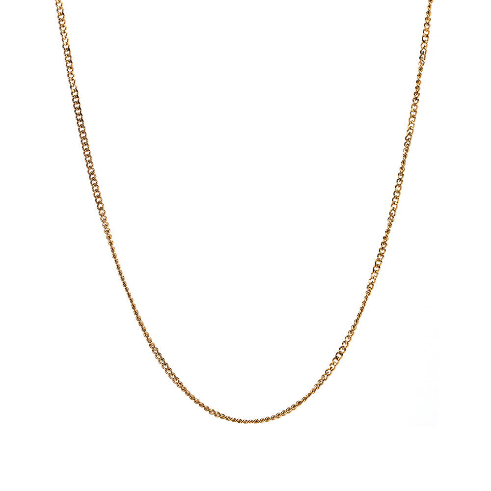 Casual Simple Style Solid Color Stainless Steel 18k Gold Plated Necklace