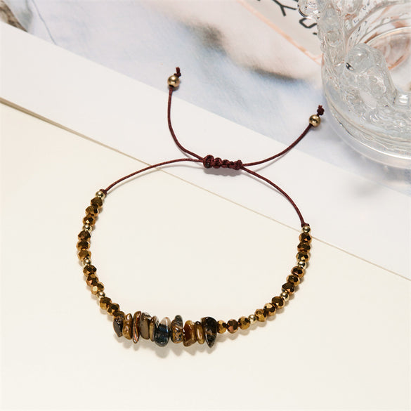 Retro Irregular Natural Stone Rope Bracelets In Bulk