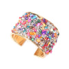 Simple Style Classic Style Color Block Zircon Artificial Gemstones Wholesale Bangle