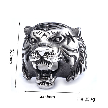 Retro Animal Stainless Steel Men'S Rings