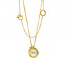 Copper 18K Gold Plated Simple Style Commute Round Toggle Inlay Artificial Pearls Necklace