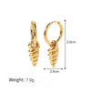 1 Pair Simple Style Classic Style Heart Shape Stainless Steel 18K Gold Plated Earrings