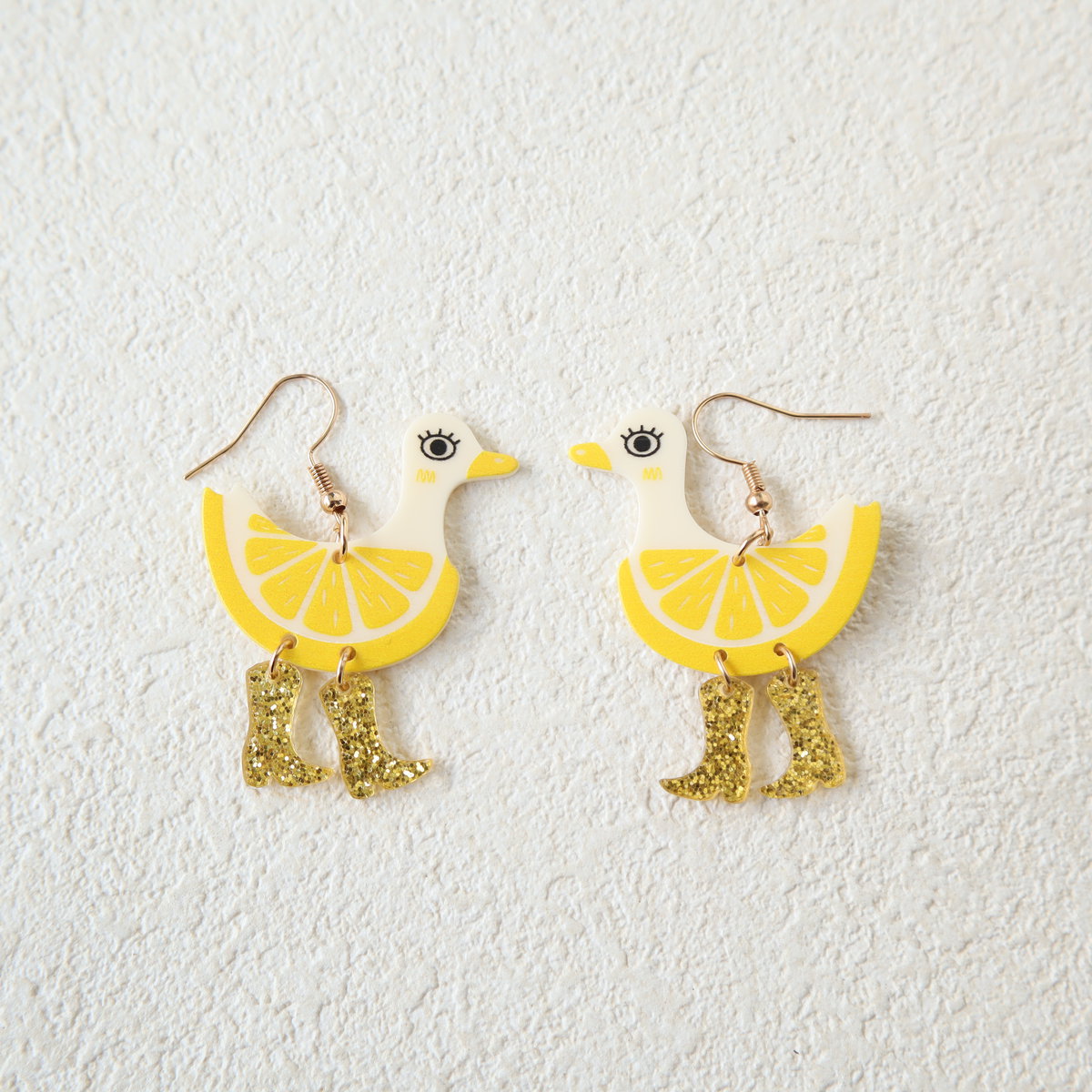 1 Pair Cartoon Style Cute Watermelon Duck Arylic Drop Earrings