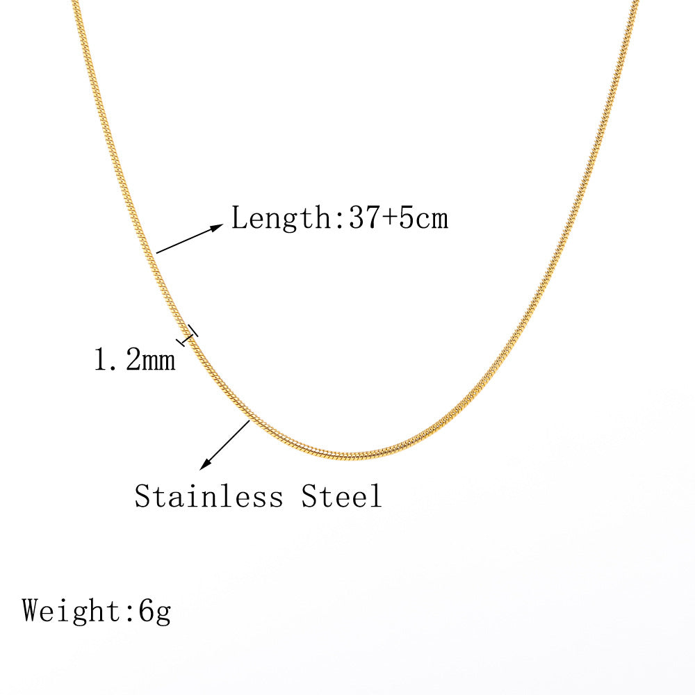 Titanium Steel Hip-Hop Solid Color Plating Layered Necklaces